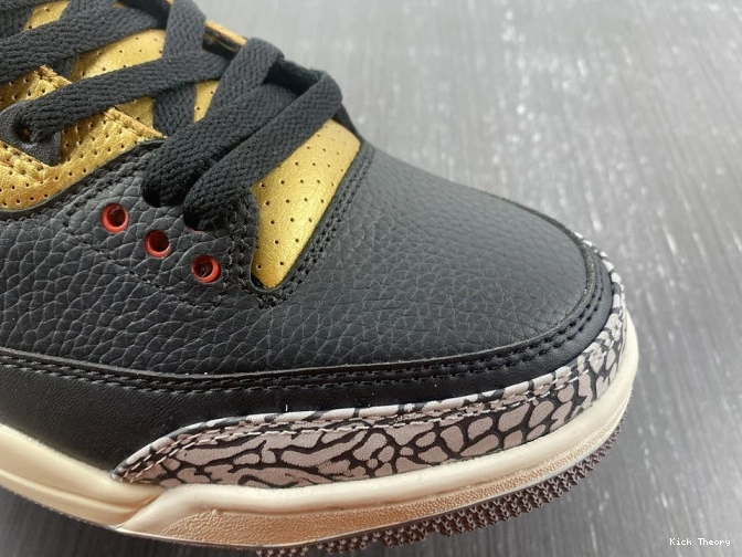 Kick Theory Jordan Air 3 Black Gold CK9246-067 WMNS 0802